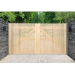 Solid portail battant en bois de pin brut antwerp ? 3, 5 m