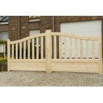 Solid portail battant en bois de pin brut ghent ? 4 m