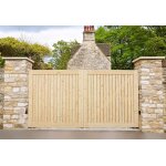 Solid portail plein battant en bois de pin brut ostend ? 3, 5 m