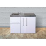 Stengel kitchenette 120 cm sans frigo en mtal blanc avec vier - mp120a