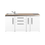 Stengel kitchenette avec frigo, l - v, vitroc�ramique mdgs180a surface ch�ne