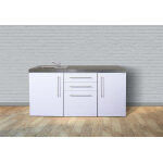 Stengel kitchenette en mtal blanc avec vier mp 170