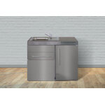 Stengel kitchenette 110 cm sans frigo en inox avec �vier - mpes110s