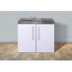 Stengel mini - cuisine avec �vier, frigo et induction mp100 blanche