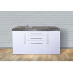 Stengel mini - cuisine avec �vier, frigo et induction mp160 blanche
