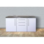 Stengel mini - cuisine avec �vier, frigo et induction mp170 blanche