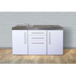 Stengel mini - cuisine avec frigo, lave - vaisselle et vitroc�ramiques mpgs160 blanche