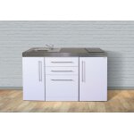 Stengel mini - cuisine avec frigo, l - v et vitroc�ramiques mpgs150 blanche