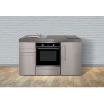 Stengel mini - cuisine inox avec frigo, four et induction mpbes150