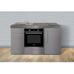 Stengel mini - cuisine en inox avec frigo, four et vitrocramiques - mpbes150