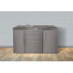 Stengel mini - cuisine inox avec frigo, l - v et vitroc�ramiques mpgses150