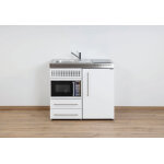 Stengel mini - cuisine avec micro - ondes et vitroc�ramiques mpm100 blanche
