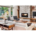 Supra insert  bois double combustion en acier no 100 e ? 9 kw