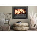 Supra insert  bois double combustion en acier tertio 76 ? 9, 5 kw