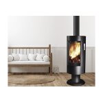 Supra pole  bois sur pieds en acier double combustion chlo ? 7, 1 kw