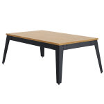 Table de billard convertible en bois et mtal noir ren pierre steel