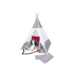 Tipi pour enfant pinolino en tissu et bois 1, 55 m ? jakara gris