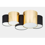 Tk lighting plafonnier en mtal noir et or ? mona gold
