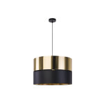 Tk lighting suspension luminaire en mtal noir et or - hilton
