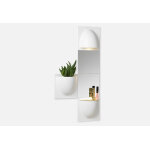 Verti copenhagen ensemble de dcoration murale : miroir, pot de fleurs et applique led