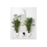 Verti copenhagen pots de fleurs suspendus en biopolymre + miroir et clairage led