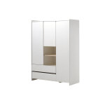 Vipack armoire enfant blanche en bois penderie et lingre ? kiddy 140 cm