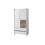 Vipack armoire enfant blanche en bois penderie et lingre ? kiddy 90 cm