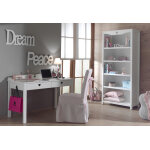 Vipack bureau enfant 130 cm et bibliothque en bois blanc ? amori