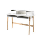 Vipack bureau enfant en bois blanc avec rangements ? kiddy
