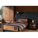 Vipack chambre ado : lit gigogne 90x200, chevet, armoire 3 portes ? alex