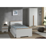 Vipack chambre pour enfant en bois moderne lit + chevet + armoire