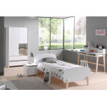 Vipack chambre enfant kiddy 4 meubles avec armoire ? blanc