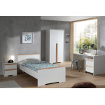 Vipack chambre enfant london 5 meubles avec armoire ? 2 coloris