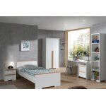 Vipack chambre enfant london 6 meubles avec armoire et bibliothque ? 2 coloris