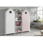 Vipack ensemble biblioth�que et 2 armoires enfant bois ? casami (pls. col. )