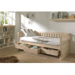 Vipack lit banquette en bois pour enfants avec trois tiroirs - fritz