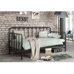 Vipack lit banquette en mtal noir 90 x 200 cm ? bronxx capitain