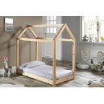 Vipack lit en bois de pin cabane 70 x 140 cm (2 coloris)