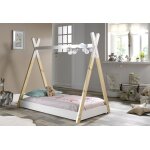 Vipack lit en bois de pin tipi 70 x 140 cm
