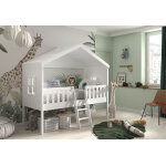 Vipack lit cabane en bois pour enfants avec chelle - housebeds