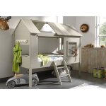 Vipack lit cabane pour enfant en pin massif charlotte 90 x 200 cm