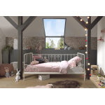 Vipack lit enfant 90 x 200 cm mtal imitation fer forg ? alice (pls col. )