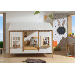 Vipack lit pour enfant en bois cabane 90 x 200 cm 4 ans et plus