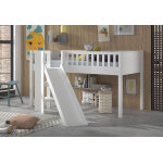 Vipack lit mezzanine en bois de pin massif scott avec toboggan ? 90 x 200 cm