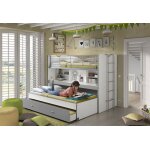 Vipack lit superpos� en bois avec bureau bonny 90 x 200 cm (7 coloris)