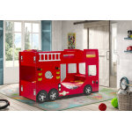 Vipack lit superpos enfant camion de pompier 90 x 200 cm en bois