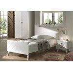 Vipack meubles chambre enfant : lit 90 x 200 cm, table de chevet et armoire