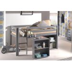 Vipack meubles chambre enfant : lit mezzanine 90 x 200 cm, bureau et caisson