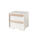 Vipack table de chevet en bois 2 tiroirs london (pls coloris)