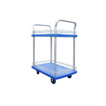 Viso chariot de transport acier 2 plateaux polypropylne 485x720x950